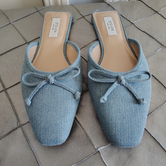 Steven New York Calandra Mule Blue 9 - Picture 3 of 12